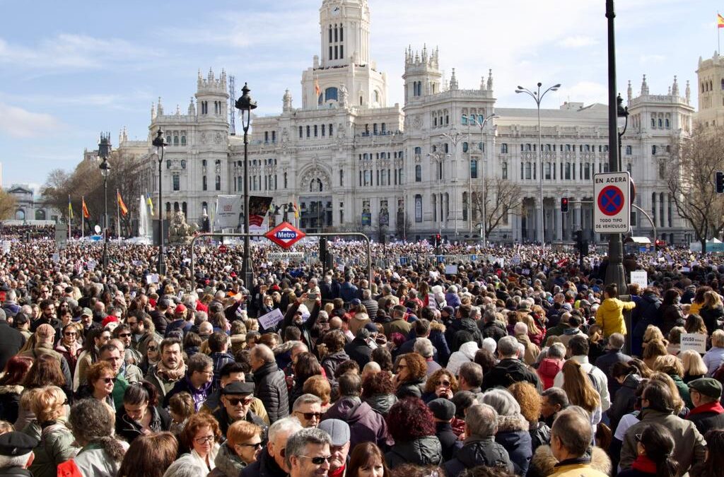 Manifestación en Madrid por la Sanidad.