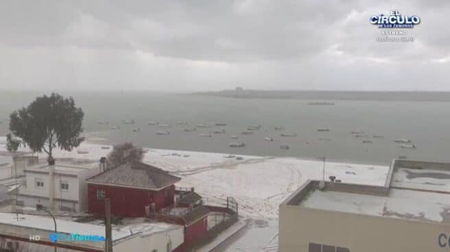 Granizada en Sanlúcar de Barrameda.