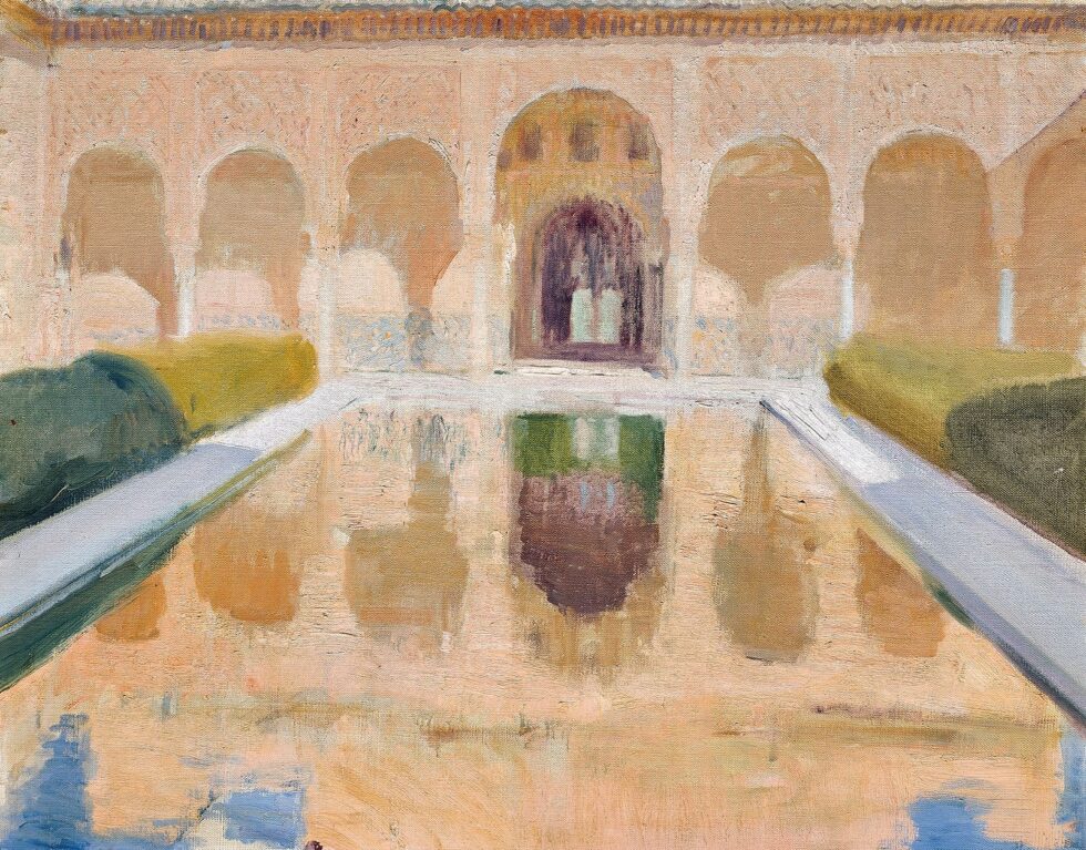 Patio de Comares, la Alhambra, Granada, 1917. Museo Sorolla
