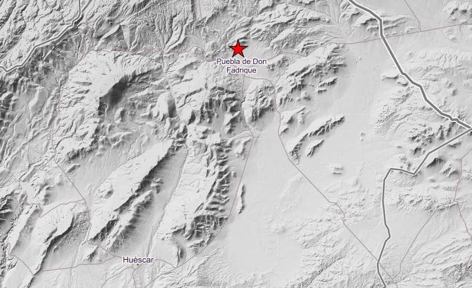 Epicentro del terremoto en Puebla de Don Fabrique (Granada)