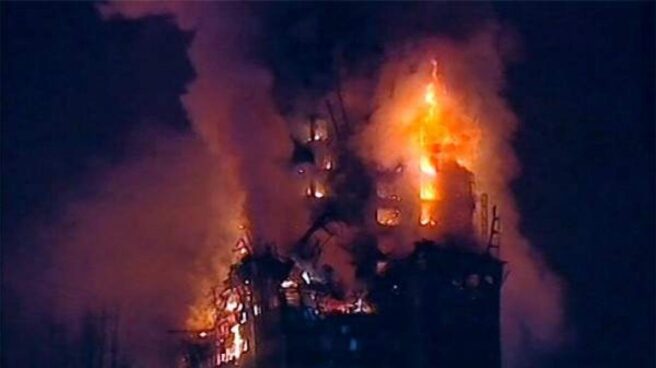 Incendio del edificio Windsor. Incendio del edificio Windsor.