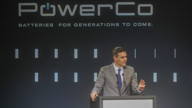 El presidente del Gobierno, Pedro Sanchez, interviene en el acto de inicio de la construcción de la gigafactoría de baterías del grupo Volkswagen en Sagunto