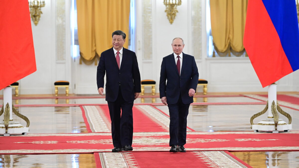 Xi Jinping y Vladimir Putin, en Moscú.