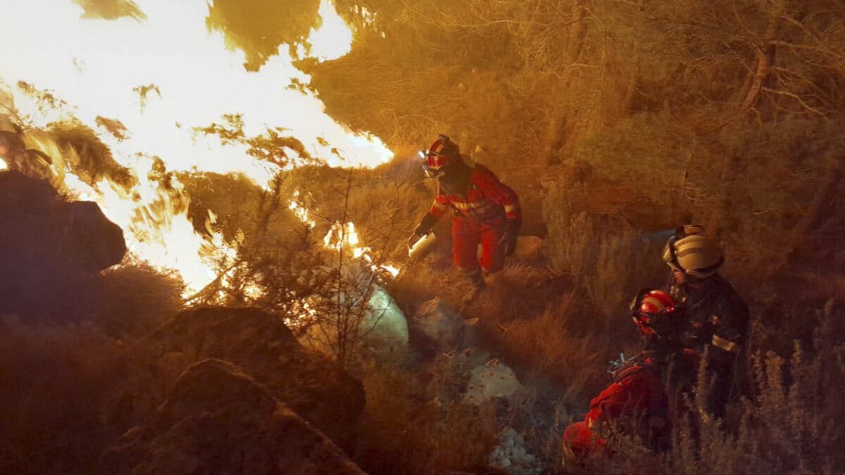 Incendio en Villanueva de Viver (Castellón).