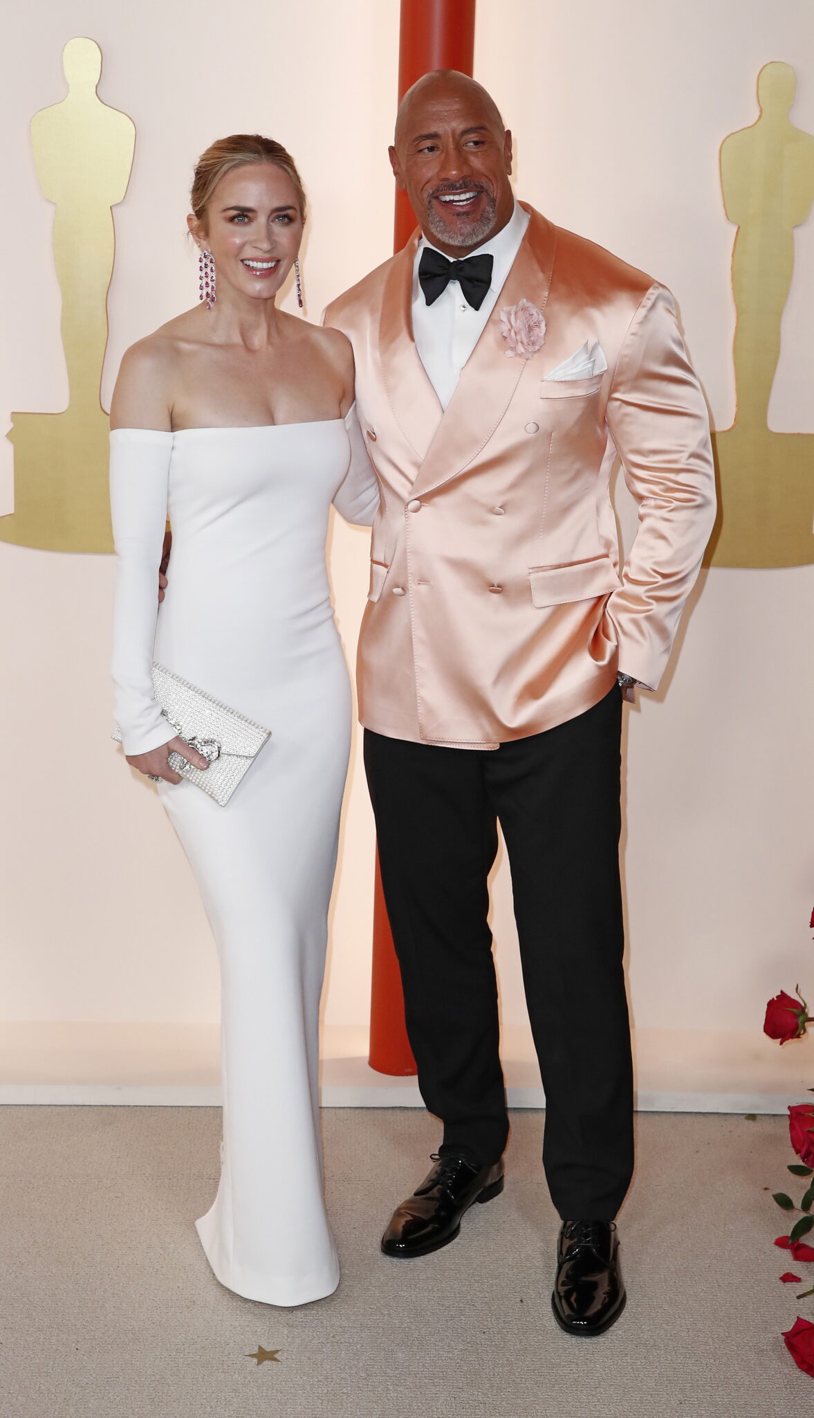 Emily Blunt y Dwayne Johnson en los Oscars 2023