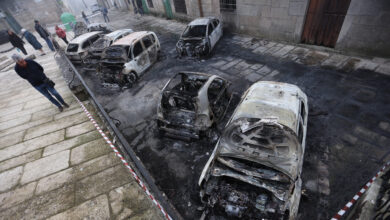Decenas de coches quemados en Tui, "una acción criminal muy grave"