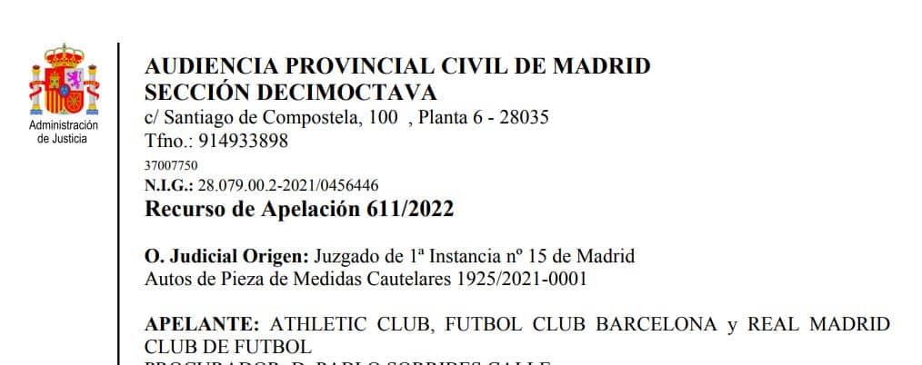 Denegadas las medidas cautelares solicitadas por Madrid, Barça y Athletic contra la inversión de CVC