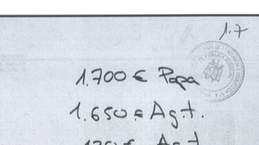 "1.700 euros Papa", los agentes encuentran la nota de un empresario sobre los supuestos sobornos al general Espinosa
