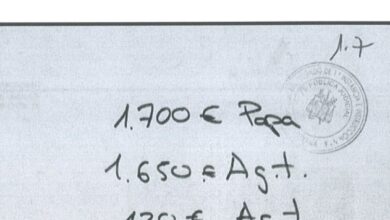 "1.700 euros Papa", los agentes encuentran la nota de un empresario sobre los supuestos sobornos al general Espinosa