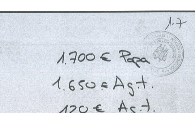 Anotación del empresario valenciano José Suárez Estévez destacada por los agentes de la Unidad de Asuntos Internos de la Guardia Civil.