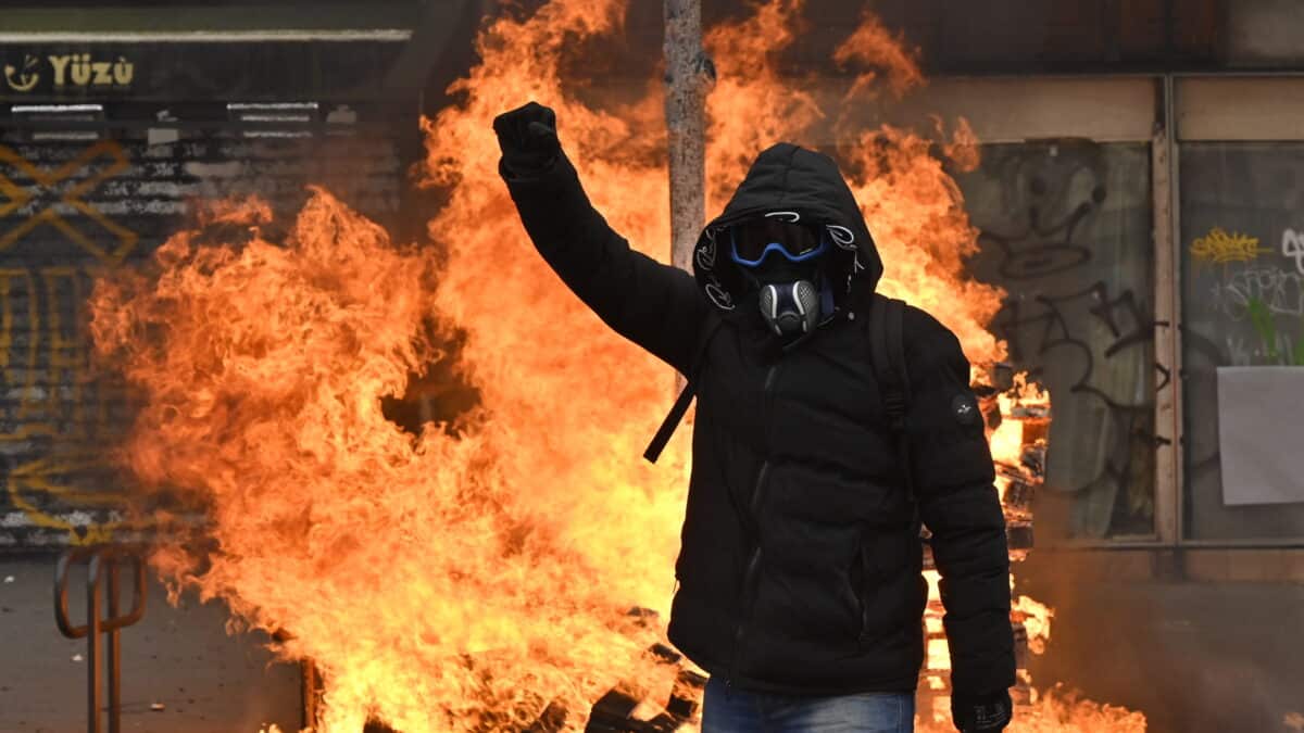Vandalismo en las protestas en Francia