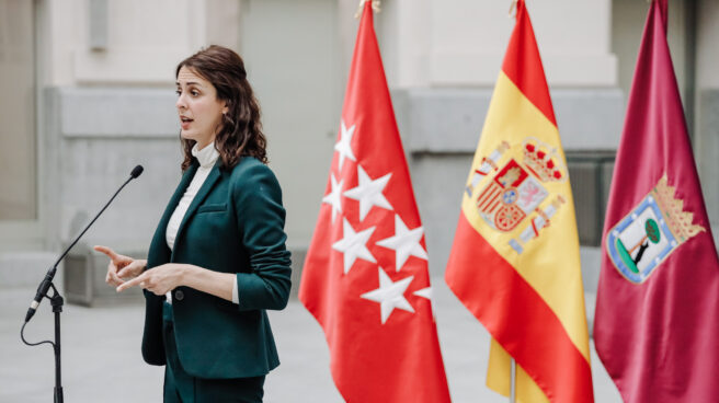 La portavoz de Más Madrid en el Ayuntamiento, Rita Maestre, comparece durante una sesión plenaria en el Ayuntamiento de Madrid, en el Palacio de Cibeles