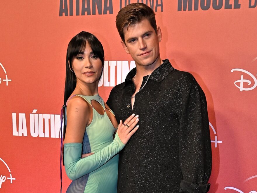 Aitana Ocaña y Miguel Bernardeau en la presentación de 'La Última' el pasado mes de diciembre