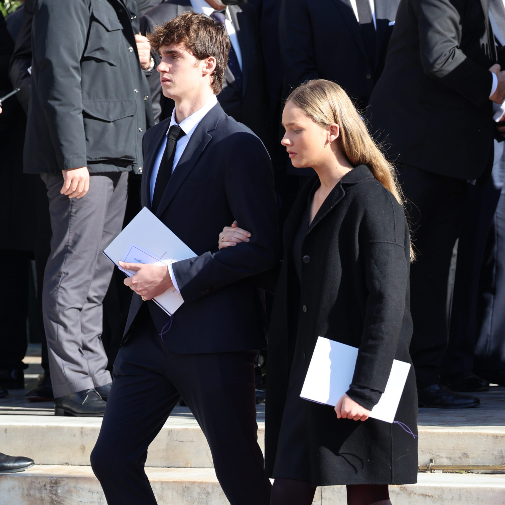 Pablo e Irene Urdangarin de Borbón a la salida funeral por el rey Constantino de Grecia en la Catedral de Atenas
