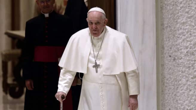 EL PAPA FRANCISCO durante su audiencia general de los miércoles en el Vaticano