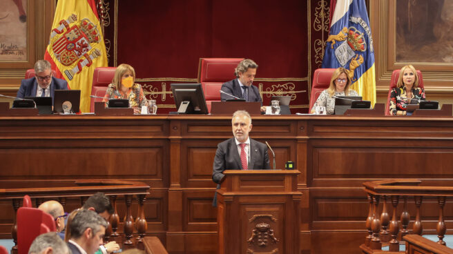 El Gobierno de Canarias está en el aire para el PSOE El presidente de Canarias, Ángel Víctor Torres, interviene durante la primera jornada del 'Debate sobre el Estado de la Nacionalidad Canaria de 2023'