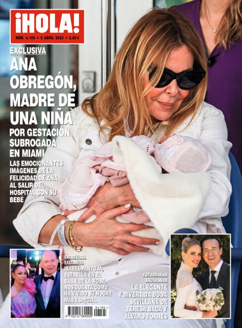 Ana Obregón en la portada de ¡HOLA! con su bebé por gestación subrogada