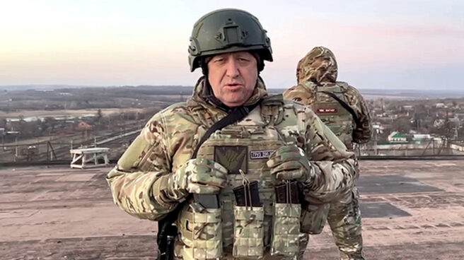 Yevgeny Prigozhin, fundador del Grupo Wagner, en un video en Bakhmut (Ucrania).