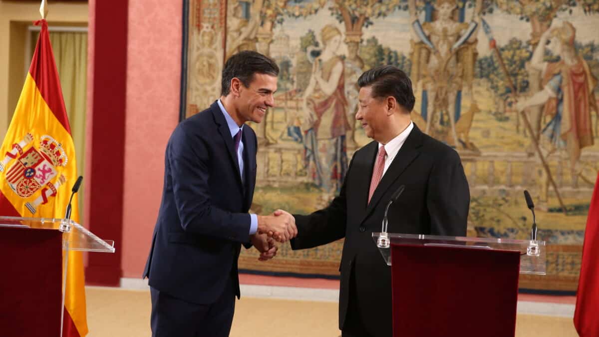 Pedro Sánchez y Xi Jinping