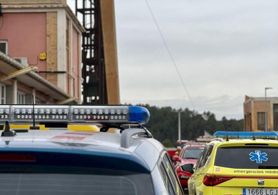 Los mossos acuden al accidente en la mina de potasa de Súria (Barcelona)
