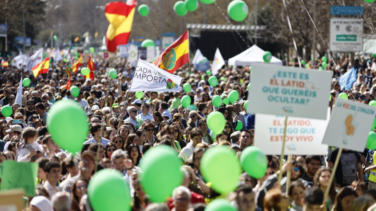 23.000 personas secundan la marcha provida y contra "la cultura de la muerte" a la que sólo se suma Vox