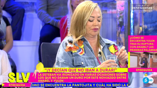 Belén Esteban abandona el plató de 'Sálvame' en mitad del programa por un problema de salud Belén Esteban en 'Sálvame' a 6 de marzo de 2023