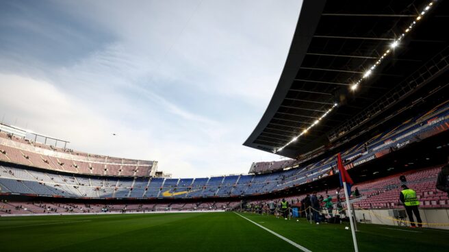 El Camp Nou, vacío antes de un partido esta temporada.