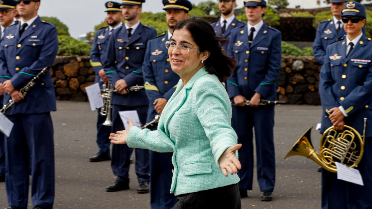 Carolina Darias, este miércoles en Lanzarote durante la cumbre hispano-portuguesa.