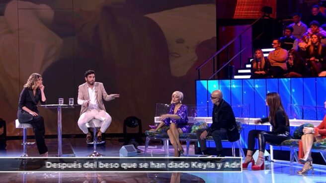 Adrián Blanch, Ana María Aldón y Kiko Matamoros, en la última entrega de 'La isla de las tentaciones'