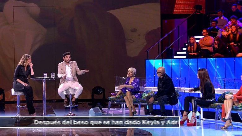 Adrián Blanch, Ana María Aldón y Kiko Matamoros, en la última entrega de 'La isla de las tentaciones'