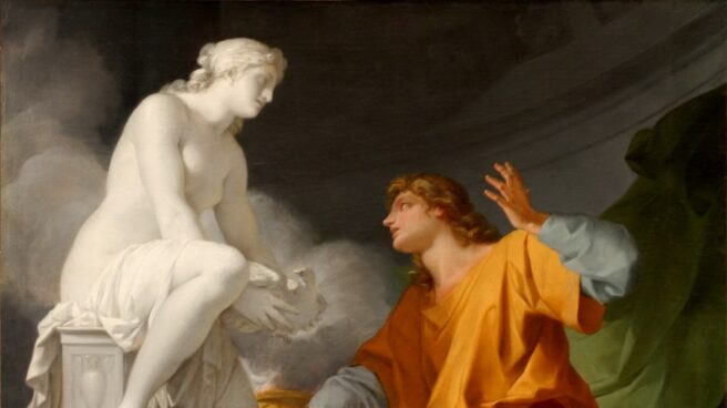 'Profecía autocumplida': el efecto Pigmalión El mito de Pigmalión plantea que la perfección no existe, pero para vivir hay que tener sueños. En la foto, pintura representando a Pigmalión del artista Jean-Baptiste Regnault