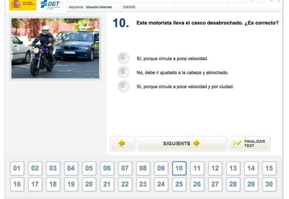 Examen teórico DGT