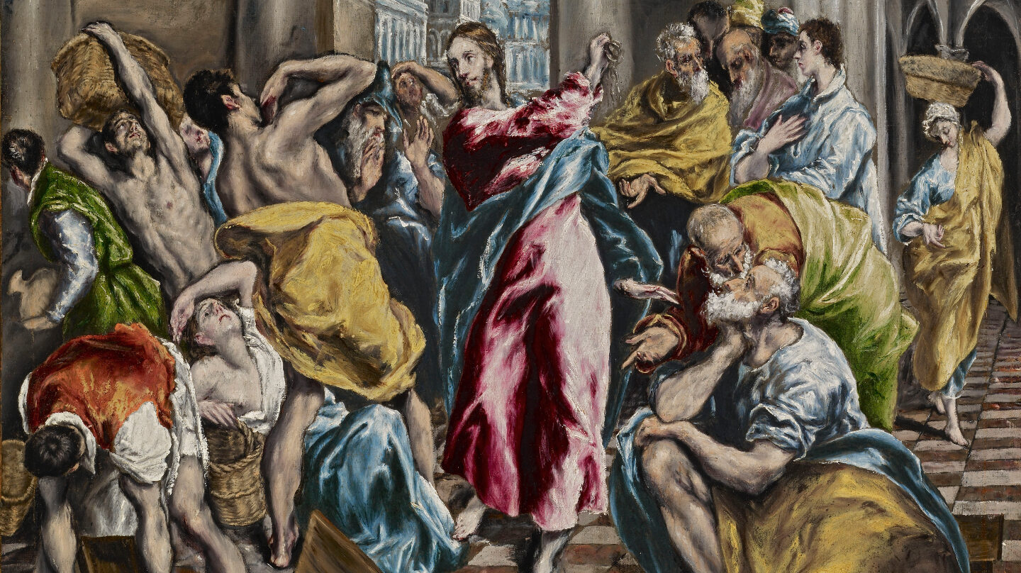 Expulsión de los mercaderes, El Greco (1600)