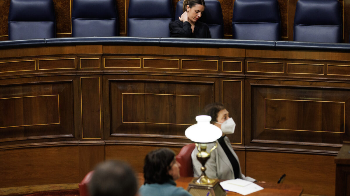 Irene Montero, este martes en el Congreso de los Diputados.