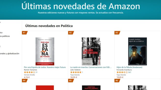 El discurso de Tamames en el Congreso se convierte en el libro político más vendido en Amazon