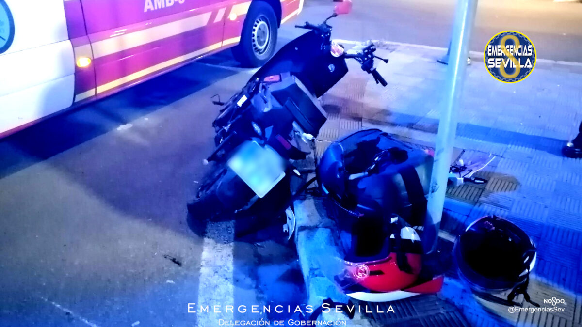 Moto del siniestro en Sevilla