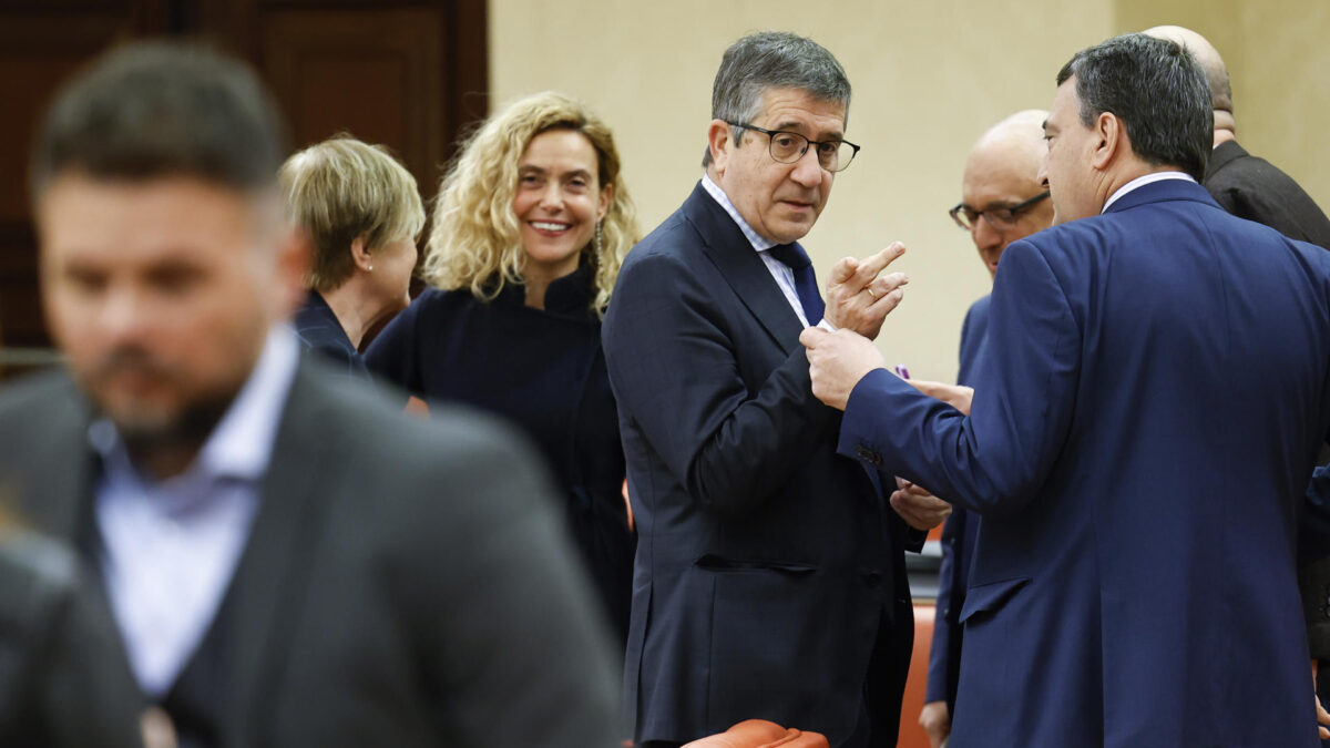 Patxi López y Meritxell Batet, en el Congreso de los Diputados.