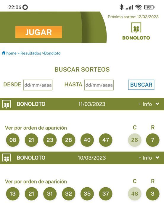 La polémica de la Bonoloto: Loterías dice que es una coincidencia las dos combinaciones casi iguales