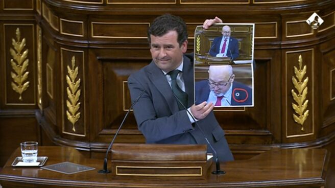 El diputado de Vox Ricardo Chamorro, en la tribuna del Congreso de los Diputados. El diputado de Vox Ricardo Chamorro, en la tribuna del Congreso de los Diputados.