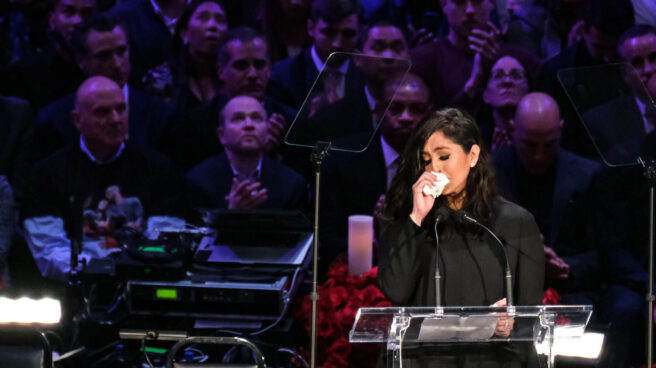 Vanessa Bryant, durante el funeral de Kobe Bryant en 2020.