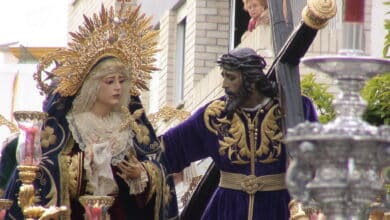 Arde la Virgen de los Desconsuelos de Chiclana