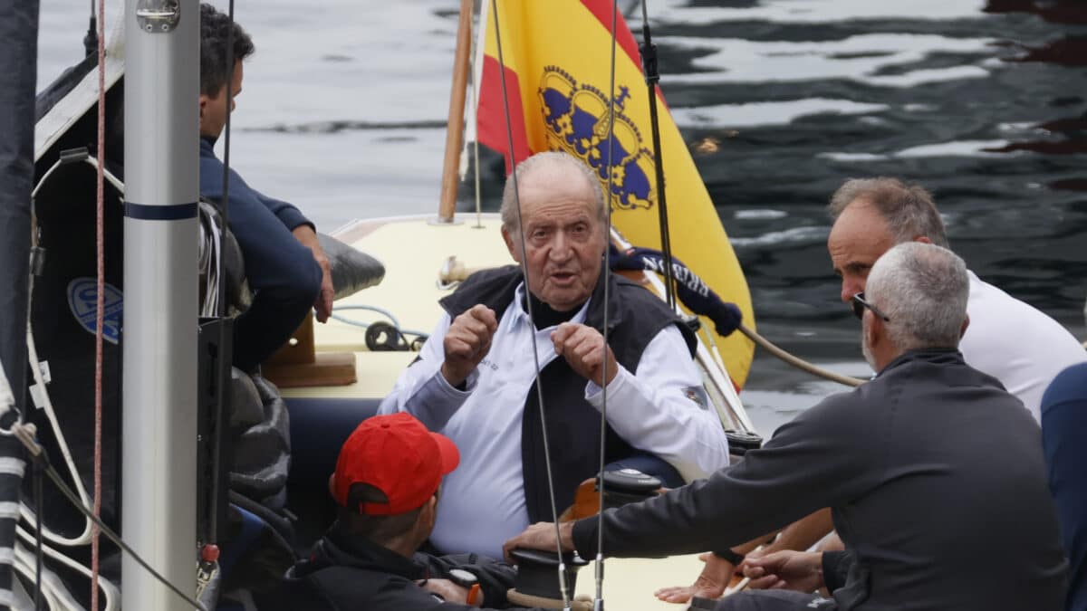 El rey Juan Carlos I en Sanxenxo.