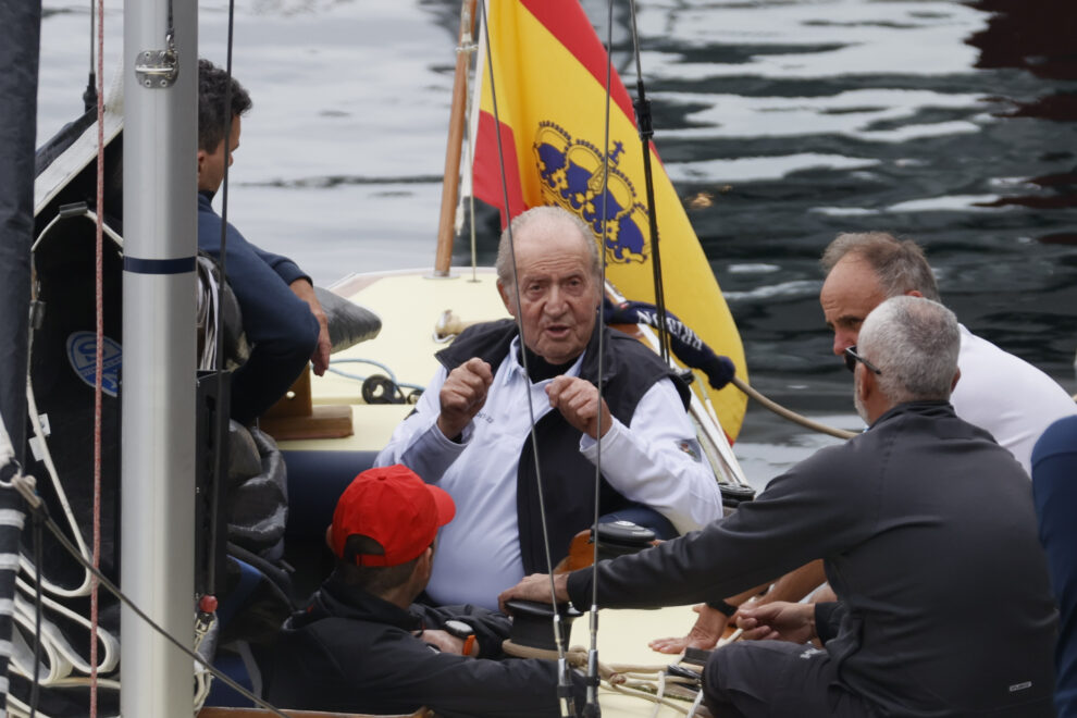 El rey Juan Carlos I en Sanxenxo.