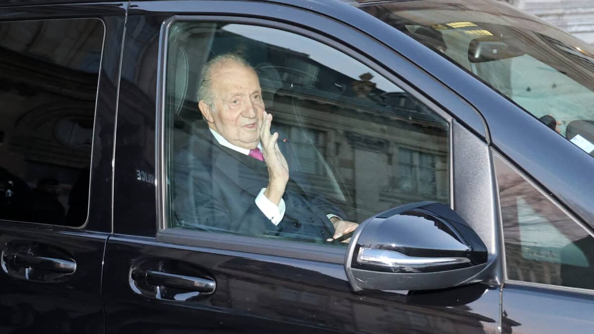 El rey Juan Carlos durante su última visita a París