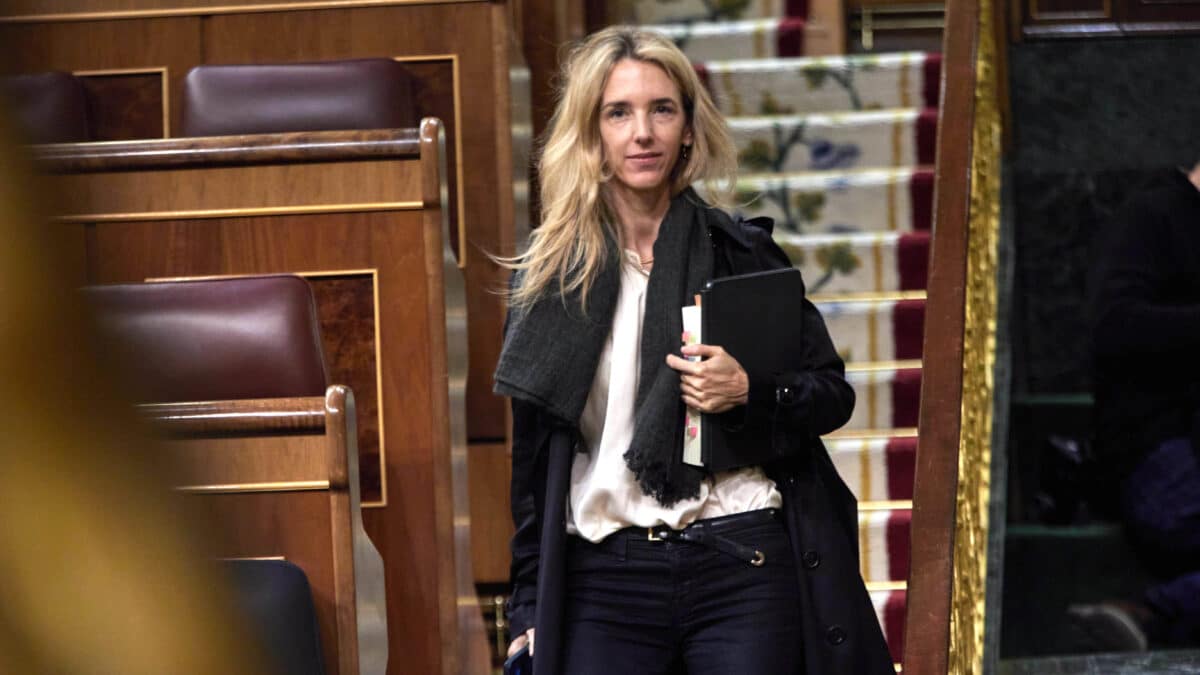 La diputada del PP Cayetana Álvarez de Toledo durante una sesión plenaria en el Congreso de los Diputados