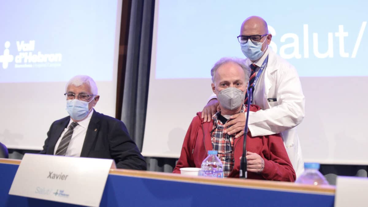 El paciente que ha recibido el trasplante pulmonar en el hospital Vall d'Hebron.