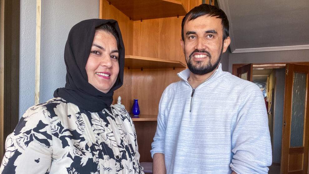 Helena Hofiany junto a su marido, Mir Ahmadshah Qaderi.