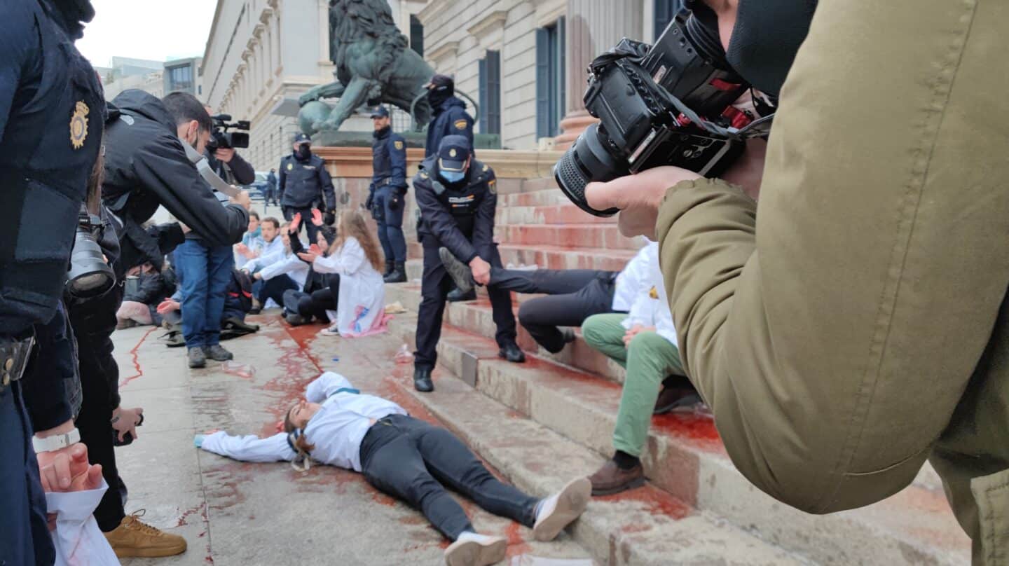 Protesta de Rebelión Científica en el Congreso.