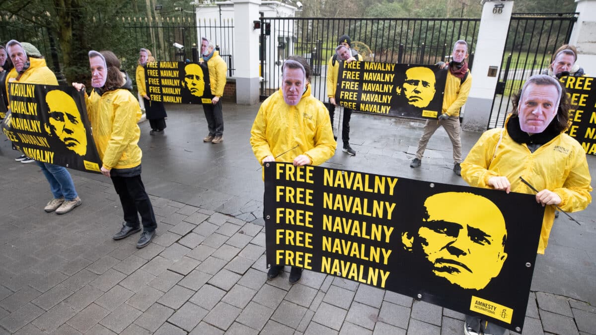 Acto de Amnistía Internacional sobre Navalni