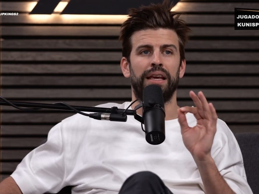 Gerard Piqué durante un directo de la Kings League